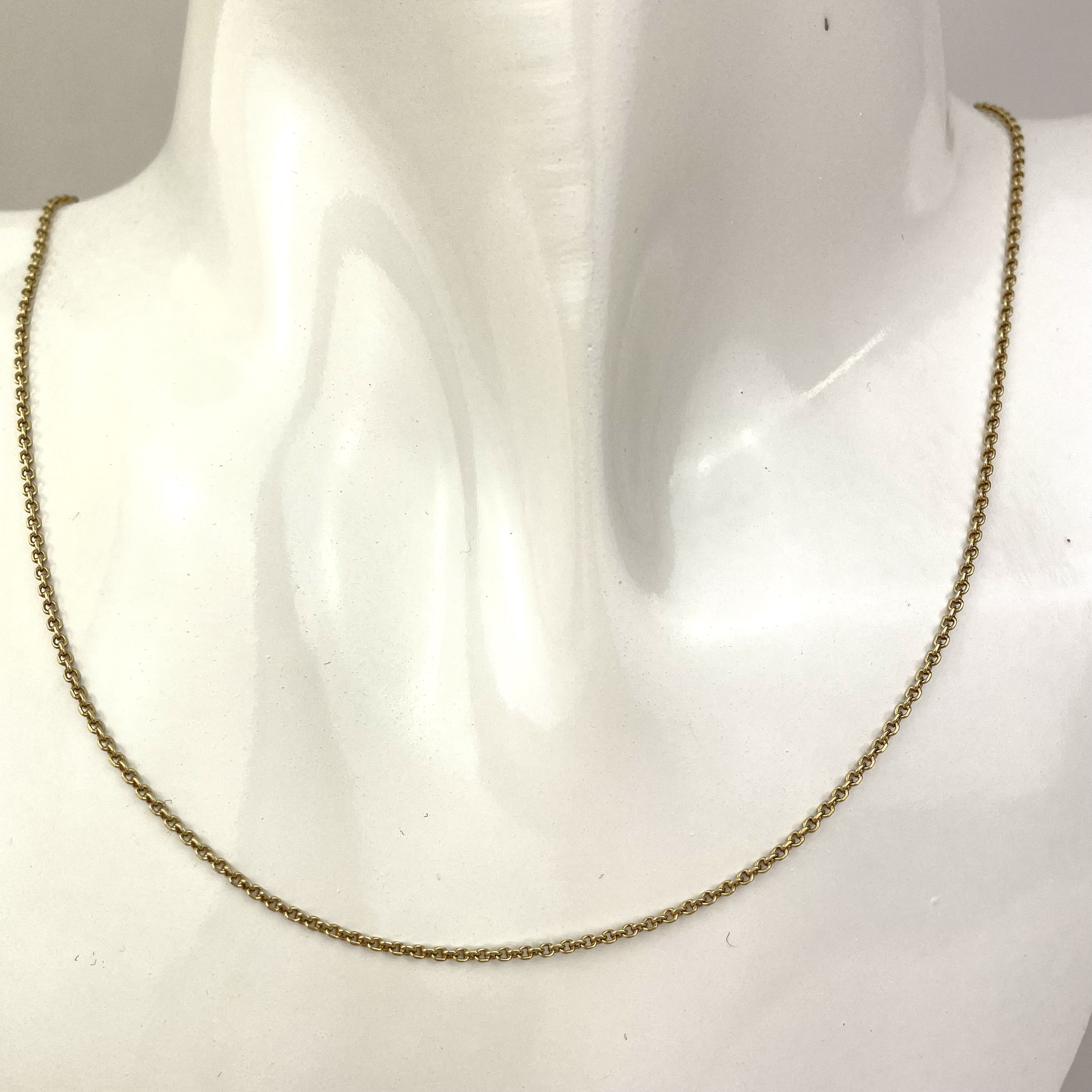 Goldene Anker Halskette 14K 585 Gold 43cm