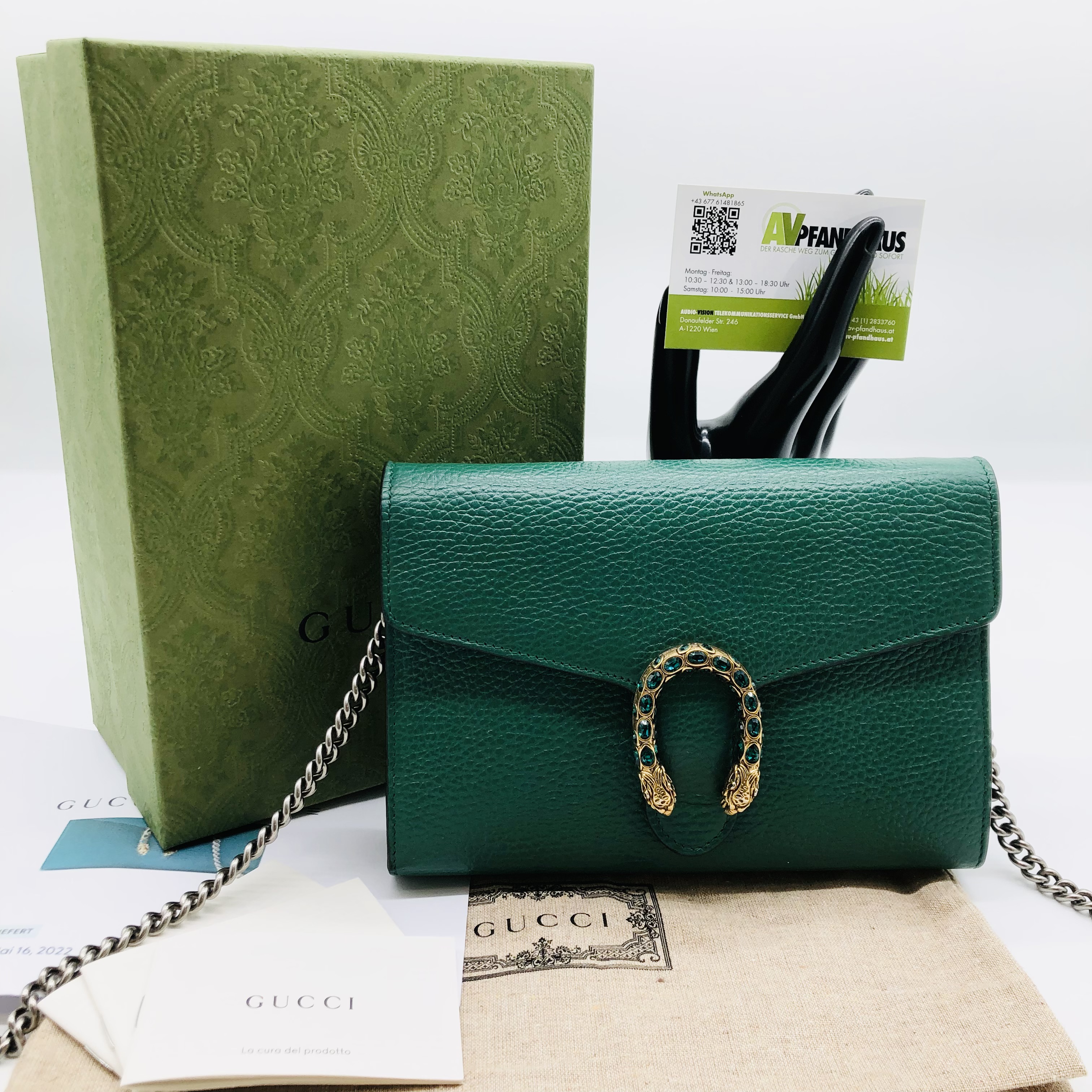 GUCCI Dionysus Mini-Tasche in Emerald Green *FULL SET*