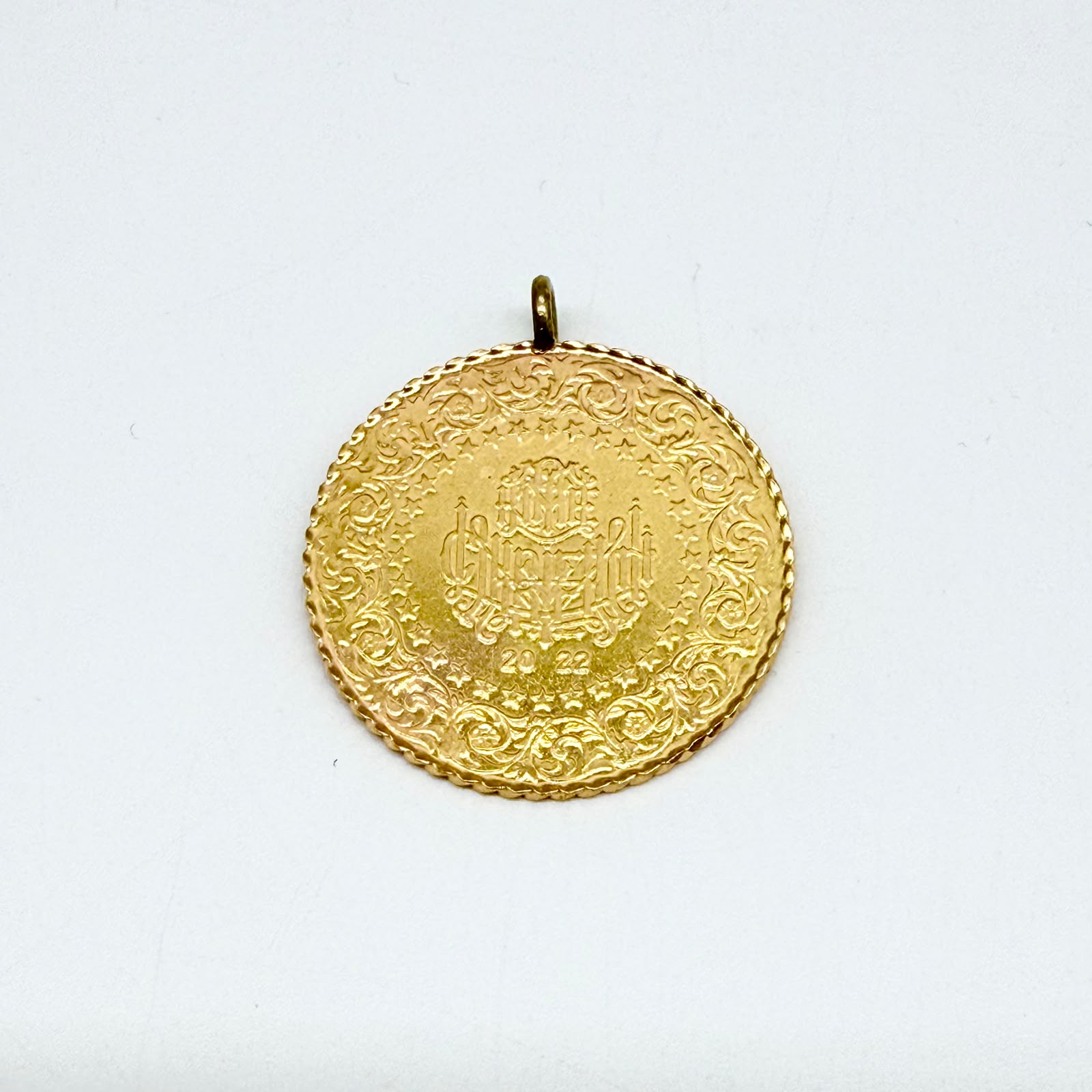 12 Yarim Cumhuriyet Atatürk 22K 916 Gold mit Öse Türkische Goldmünze